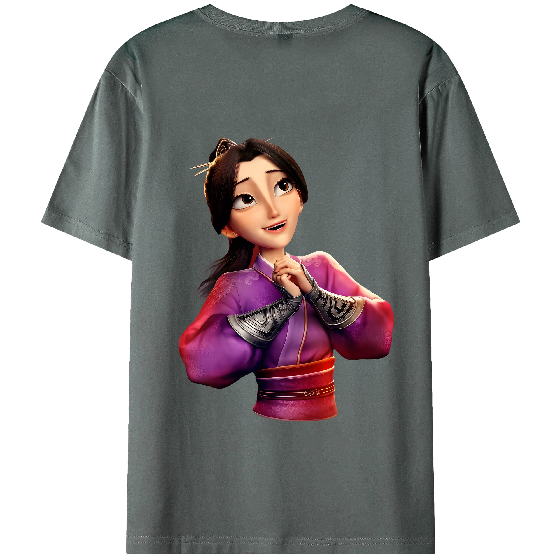 （画像用） Ne Zha 2 ナタ 魔童の大暴れ 綿100％半袖Tシャツ（背面プリント）